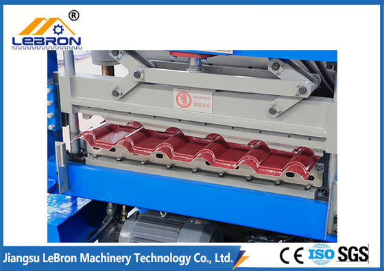PLC Control 0.5mm Glazed Tile Roll Forming Machine 1000mm High Capacity Metal