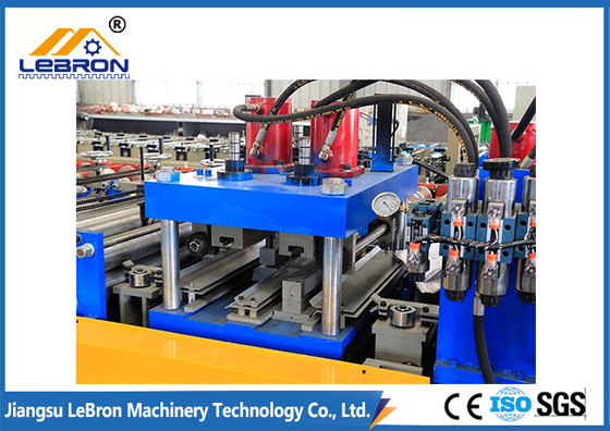 Blue Color CZ Purlin Roll Forming Machine Durable High Efficiency Fully Automatic